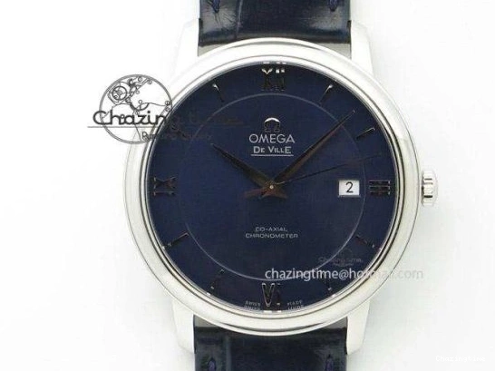 0316 MultiPurpose De Ville Prestige Real PR SS ZF 1:1 Best Edition White Dial Blue Markers on Black Leather Strap MIYOTA 7941